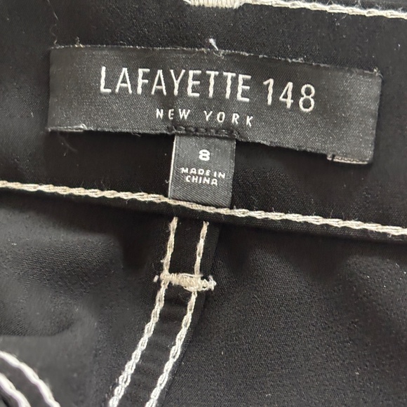 Lafayette 148 New York Mercer Cropped Pants with Contrast Topstitching - Picture 4 of 8